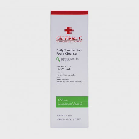 Sữa rửa mặt kiểm soát nhờn mụn Cell Fusion C Daily Trouble Care Foam Cleanser (130ml)