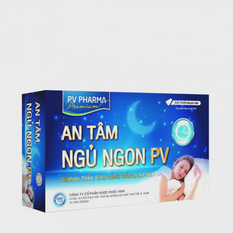 Thực phẩm bảo vệ sức khỏe An Tâm Ngủ Ngon PV (Hộp 5 vỉ x 10 viên)