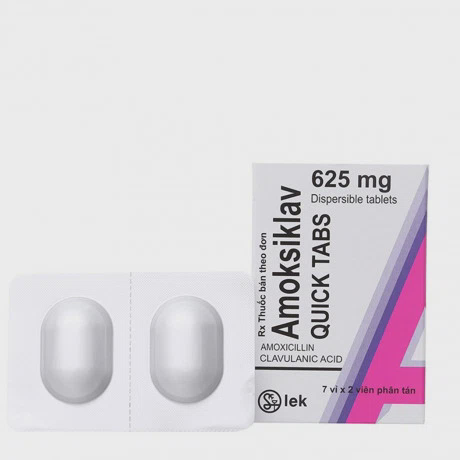Amoksiklav Quicktabs 625mg (Hộp 7 vỉ x 2 viên)