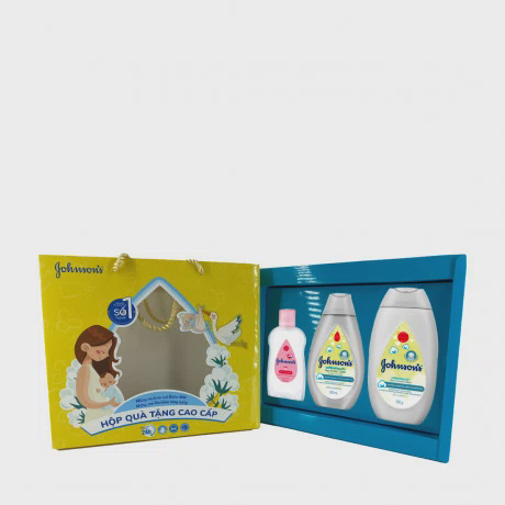 Hộp quà sữa tắm 200ml & dầu dưỡng thể Johnson's Baby (125ml)