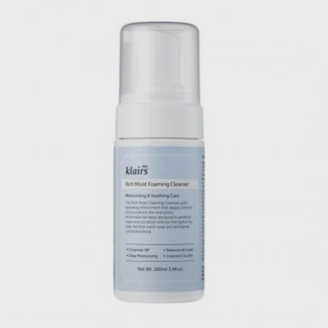 Bọt rửa mặt Dear, Klairs Rich Moist Foaming Cleanser (100ml)