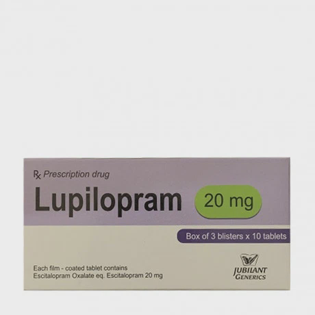 Viên nén Lupilopram 20mg trị trầm cảm, rối loạn hoảng sợ và ám ảnh cưỡng chế (3 vỉ x 10 viên)