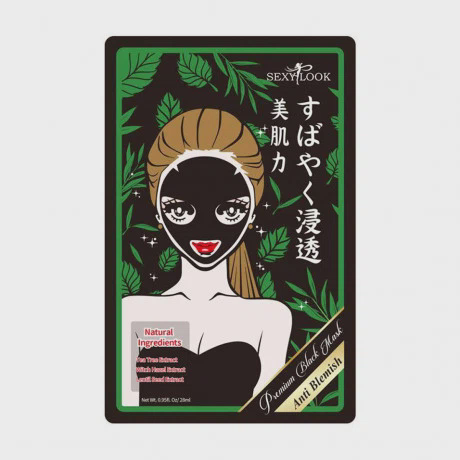 Mặt nạ tràm trà kiểm soát dầu và mụn SexyLook Tea Tree Anti Blemish Black Facial Mask 28ml