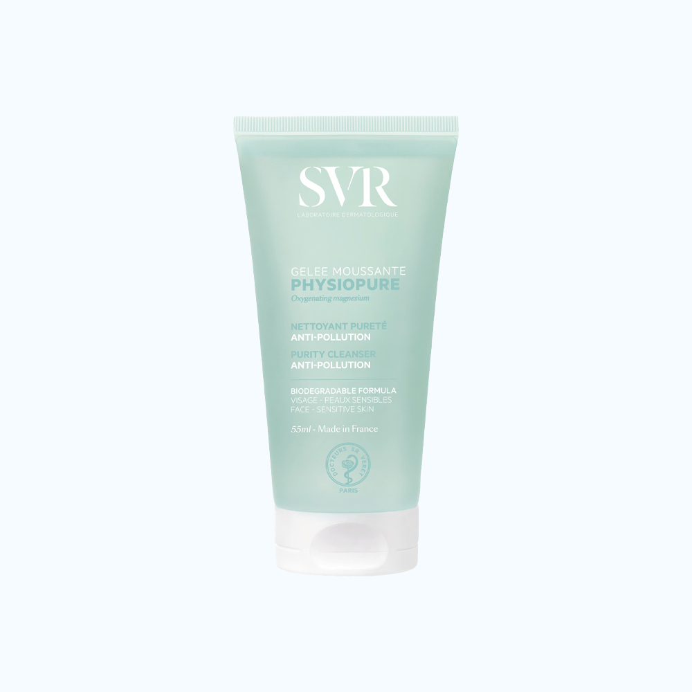 SVR Gel Rua Mat Danh Cho Da Nhay Cam Physiopure Geloe Moussante 55ml