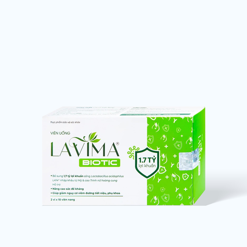LAVIMA Biotic Bo Sung Loi Khuan Danh Cho Nu (Hop 2 vi*10vien)