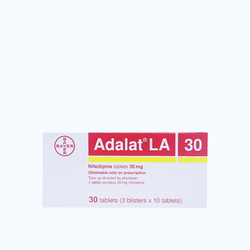 Adalat LA Tab 30mg (3 Vi x 10 Vien)