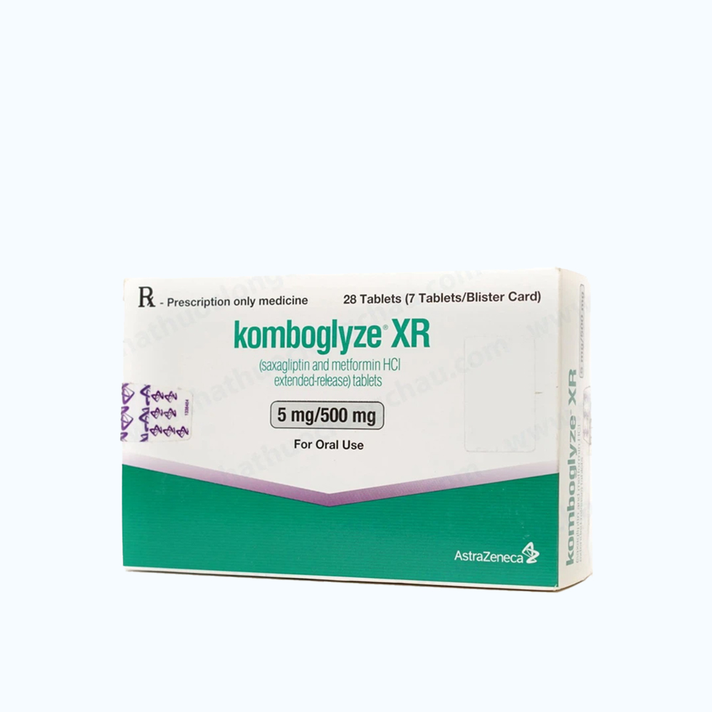 Komboglyze Xr Tab 5mg/500mg (4 Vi x 7 Vien)