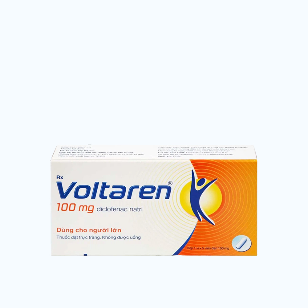 Voltaren 100mg Suppo. B/5 (vien dat)(1vix5vien)