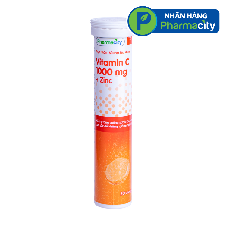 PMC Vitamin C 1000mg + Zinc Effervescent