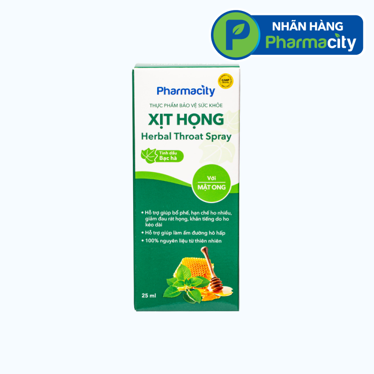 PMC Herbal Throat Spray (Chai 25ml)  - New 2024