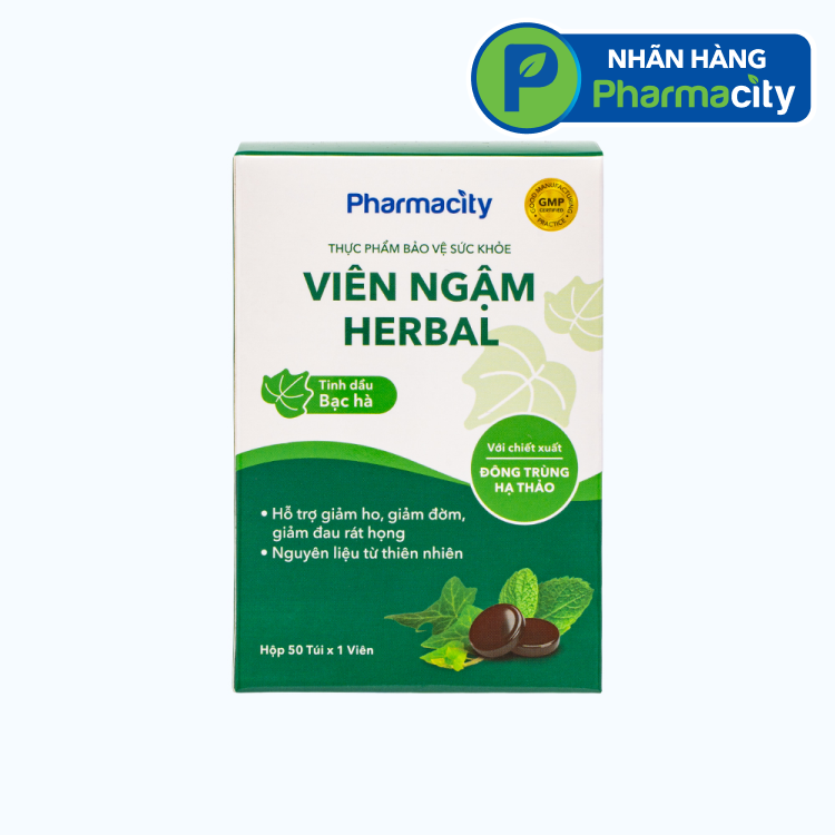 PMC Vien Ngam Herbal Lozenges (Hop 50 vien) - New 2024