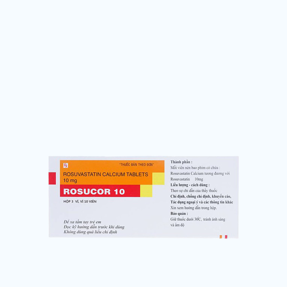Rosucor 10mg (3Vi x 10Vien)