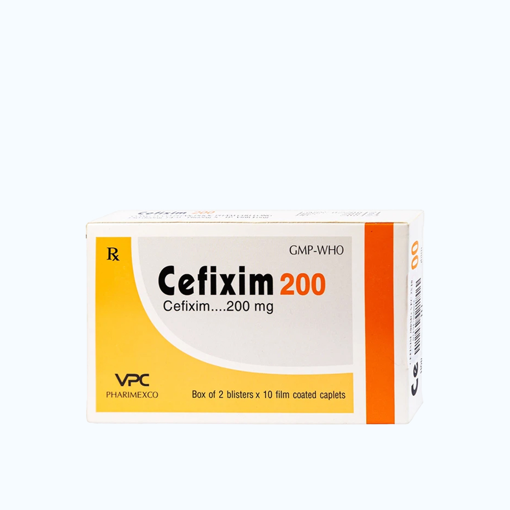 Cefixim 200mg Cuu Long (2vi x 10vien)