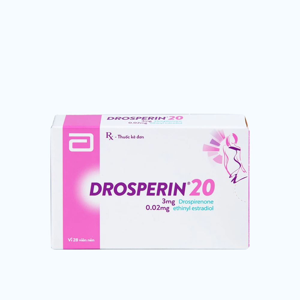 Drosperin 20 Coated Tab (Mau Hong) (1vi x 28vien)