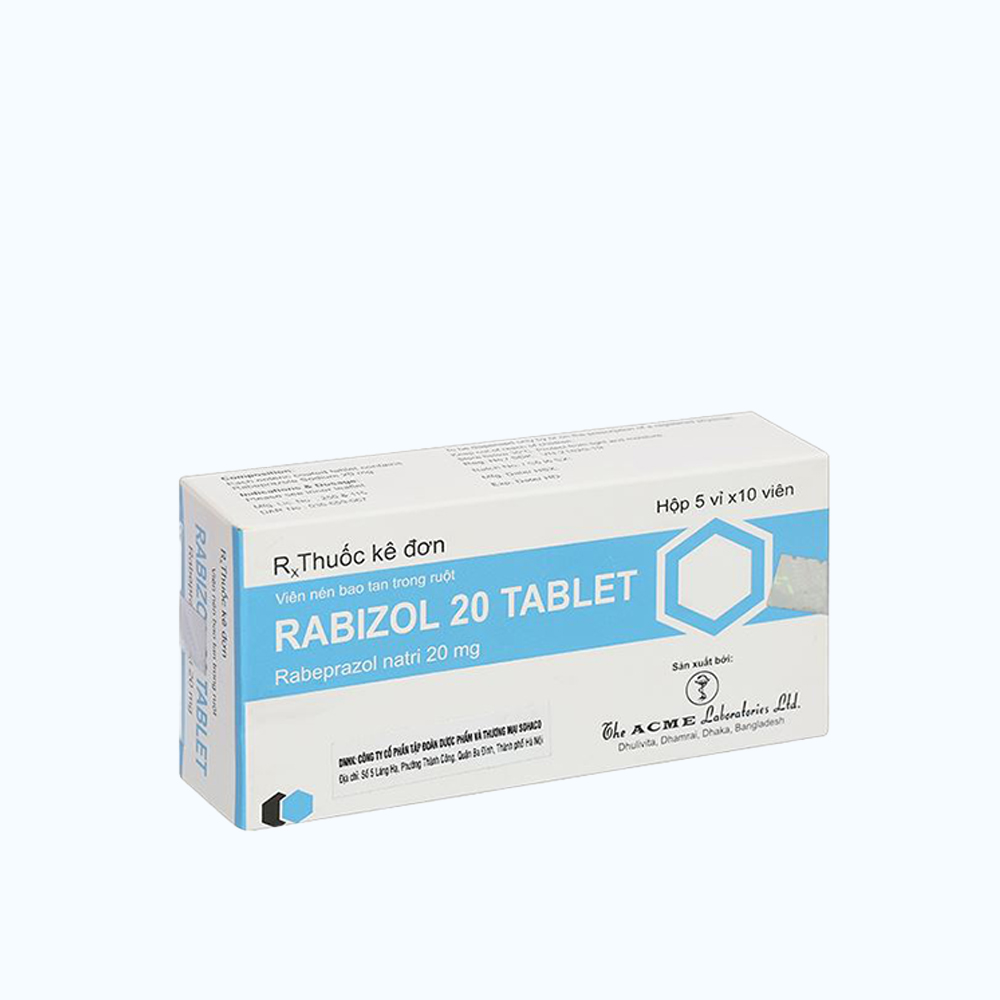 Rabizol 20mg Acme (Hộp 5 vỉ x 10 viên)