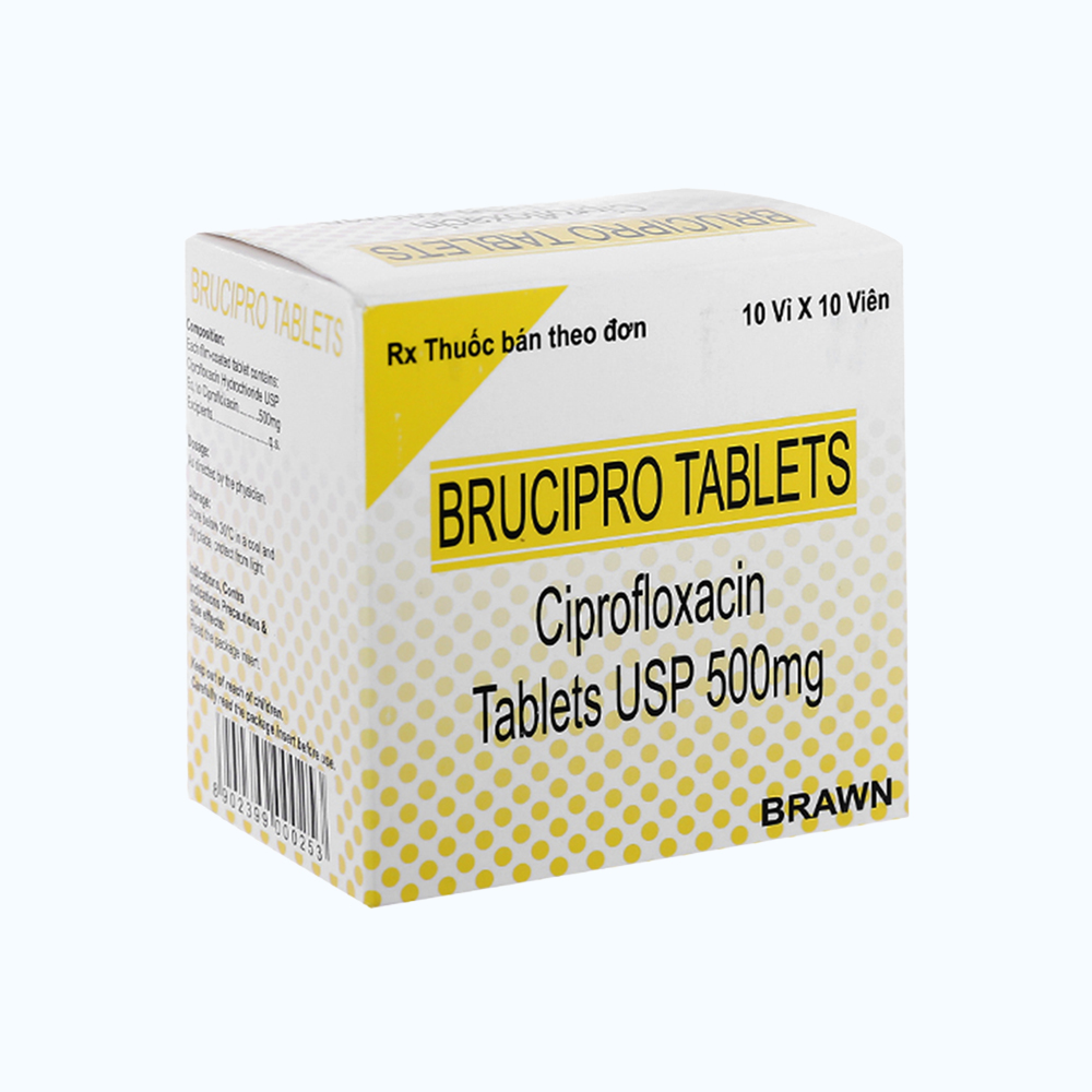 BRUCIPRO TAB F.C 500MG BOX 100