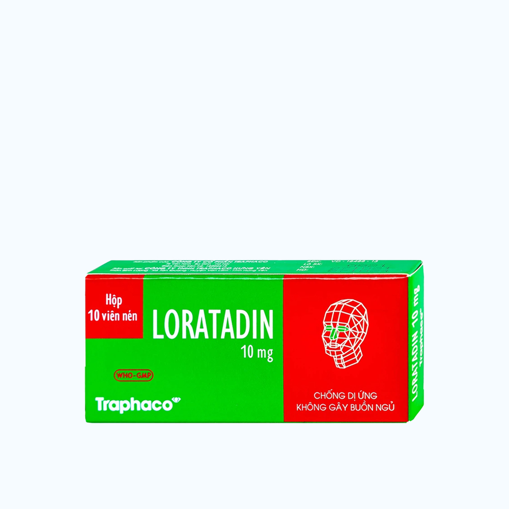 Loratadin 10Mg ( Hop 10 Vi x 10 Vien)