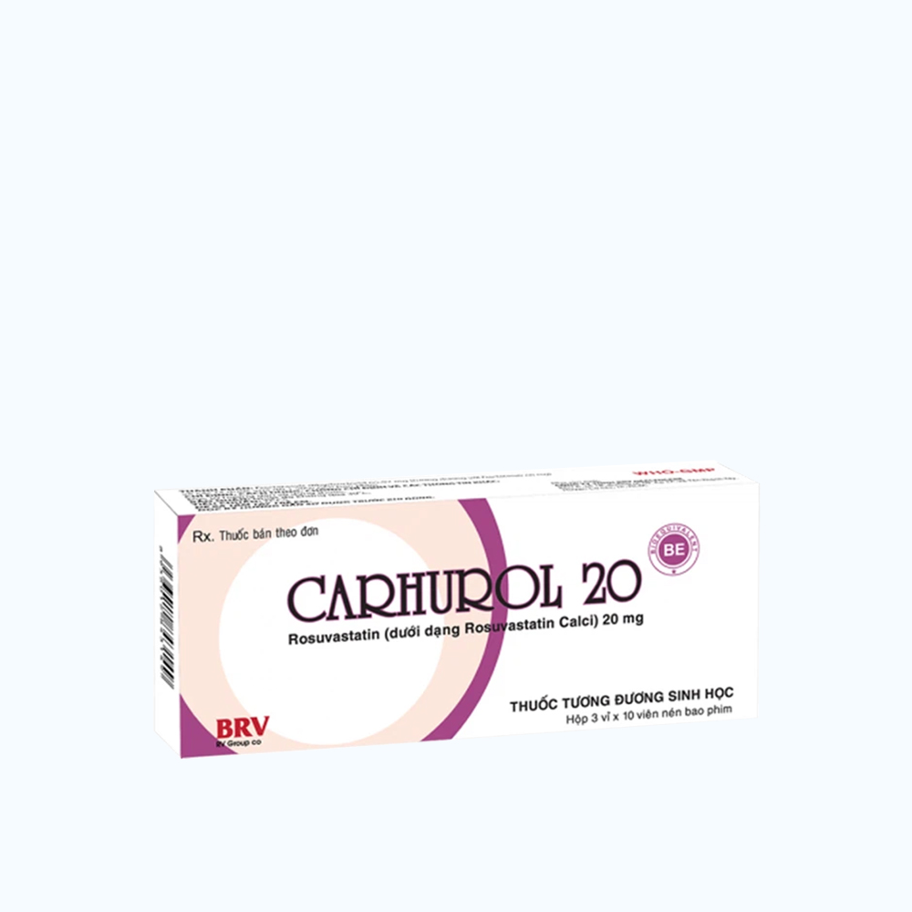 CARHUROL TAB F.C 20MG ( Hop 3 vi x 10 vien)
