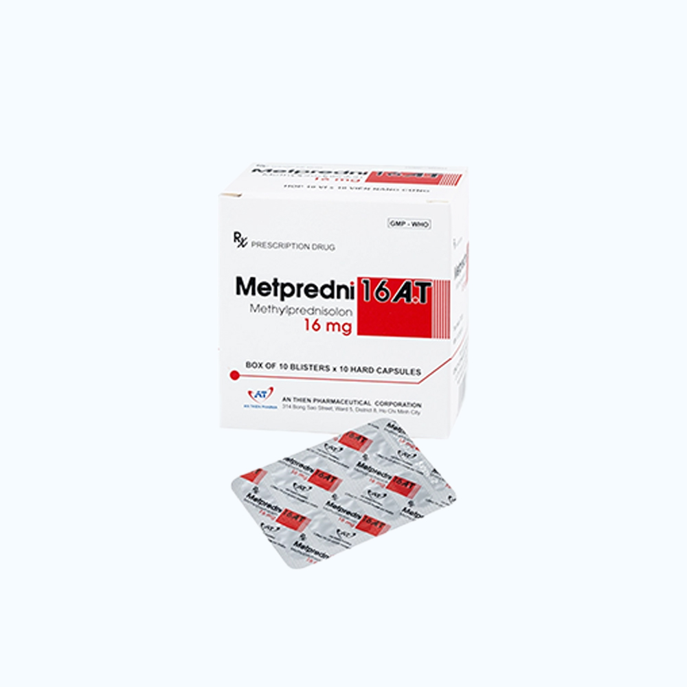 A.T METPREDNI CAPS 16MG (10vi x 10vien)
