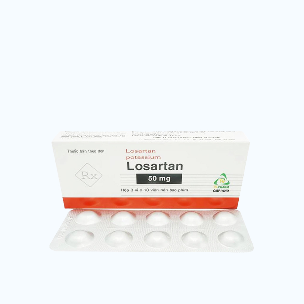 Losartan 50mg (Hop 3 Vi x 10 Vien)