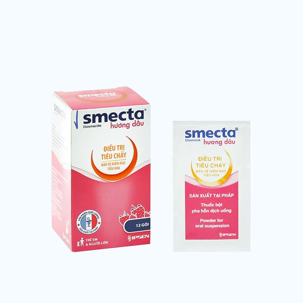 Smecta Huong Dau (Hop 12 goi)