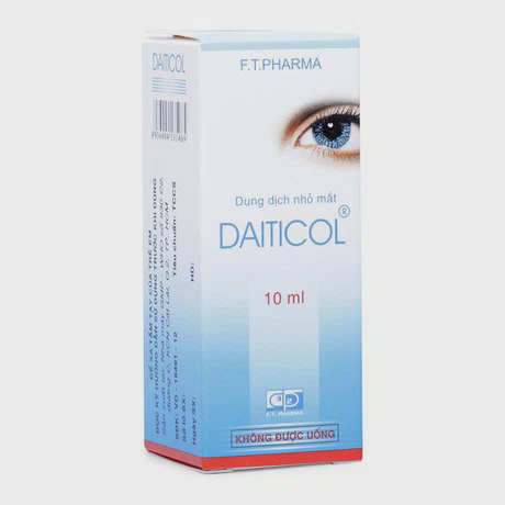 Thuốc nhỏ mắt Daiticol điều trị đỏ mắt, ngứa mắt, xốn mắt do tiếp xúc môi trường ô nhiễm (chai 10ml)