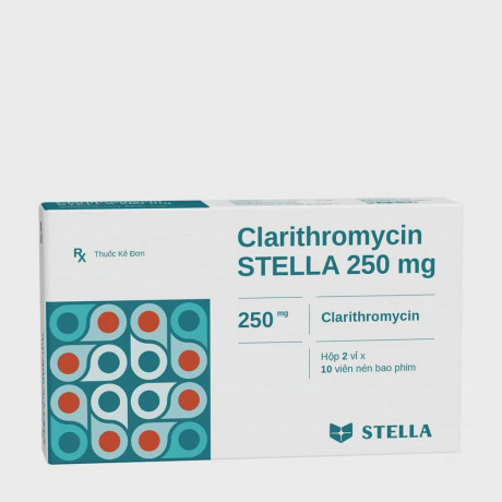 Clarithromycin 250mg - Stella (2vix10vien)