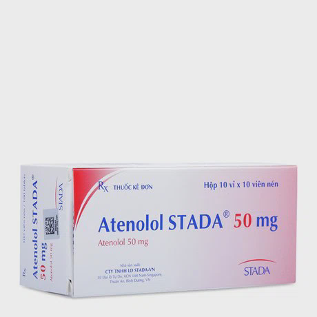 Atenolol  50mg (10 vỉ x 10 viên)