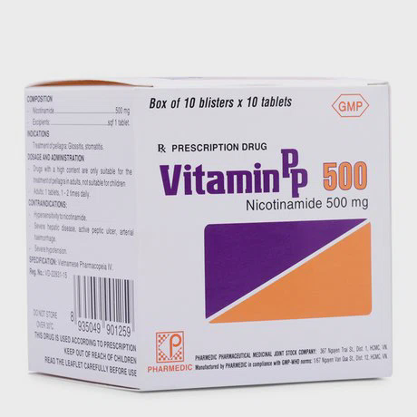 Vitamin PP 500 ( 10 Vi x 10 vien) Pharmedic