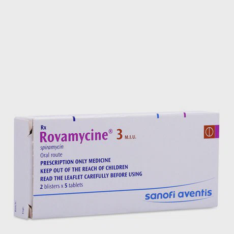 Rovamycine 3M.UI (2 vỉ x 5 viên/hộp)