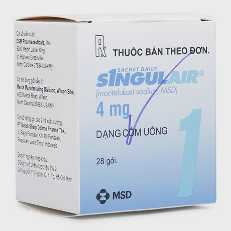Singulair Sac 4mg(Hop 28goi)
