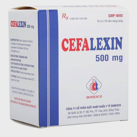 Cefalexin 500mg - Domesco(10vix10vien)