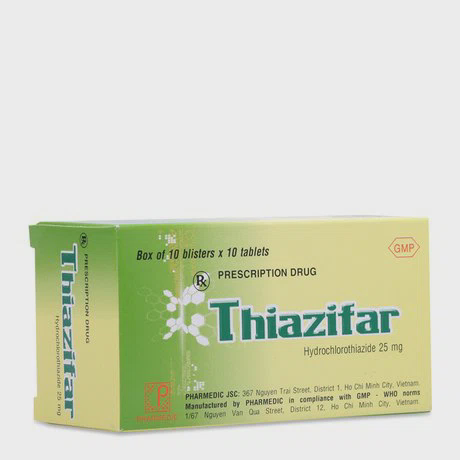 Thiazifar 25mg (10vix10vien)