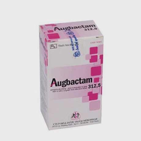 Bột pha uống Augbactam 312.5mg điều trị nhiễm khuẩn (12 gói x 3.2g)
