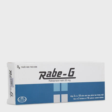 Thuốc điều trị loét dạ dày - tá tràng Rabe-G (3 vỉ x 10 viên/hộp)