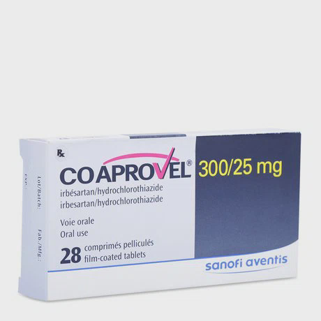 Viên nén Co-Aprovel 300mg/25mg điều trị tăng huyết áp (2 vỉ x14 viên)