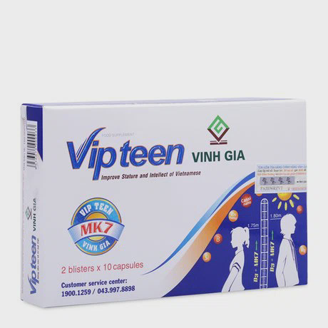 Vinh Gia Vipteen Ho Tro Tang Chieu Cao Cho Tre Tren 9 Tuoi (2Vi X 10Vien)