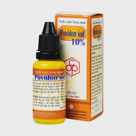 Dung dịch dùng ngoài Povidon Iod 10% OPC sát khuẩn các vết thương ô nhiễm và da (chai 20ml)