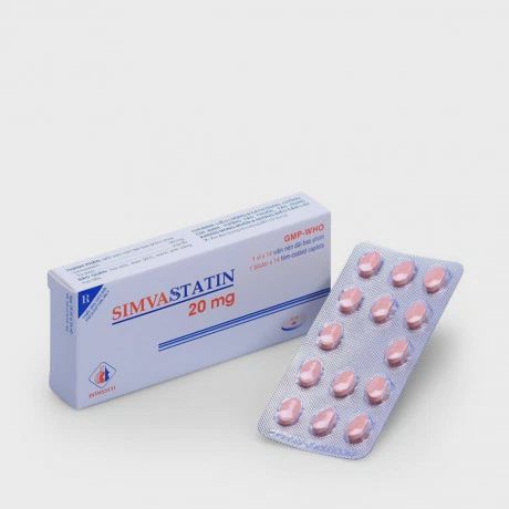 Simvastatin Tab 20mg (1 vỉ x 10 viên)
