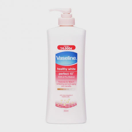 Sữa dưỡng thể trắng da Vaseline Healthy White Perfect 10 in 1 (350ml)