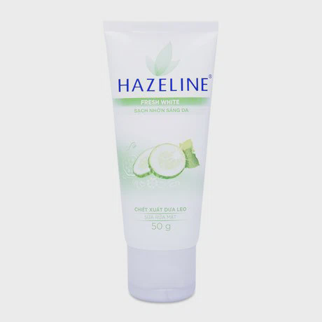 Sữa rửa mặt sạch nhờn sáng da chiết xuất dưa leo Hazeline Fresh White (Tuýp 50g)