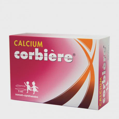 Canxi Calcium Corbiere 5ml (Hộp 30 ống/5ml)
