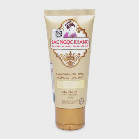 Sữa rửa mặt dưỡng trắng da & làm mờ nám, tàn nhang Sắc Ngọc Khang (50g)