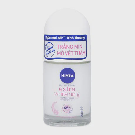Lăn khử mùi trắng mịn, mờ vết thâm Nivea Extra Whitening (25ml)