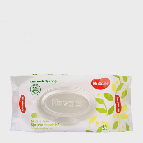 Khăn ướt không hương cho em bé Huggies Gold (64 tờ/gói)