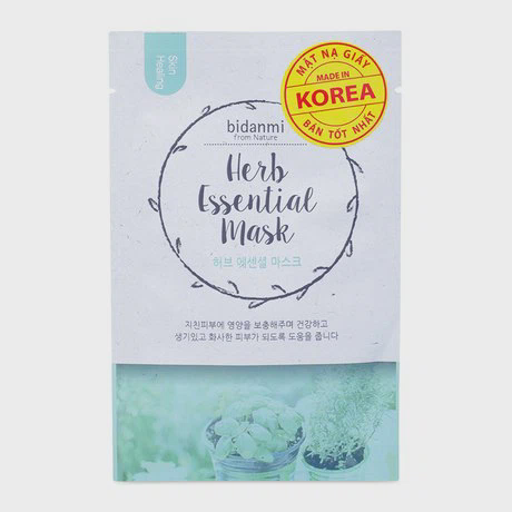 Mặt nạ giấy dưỡng da thảo mộc Bidanmi Herb Essential (25g)