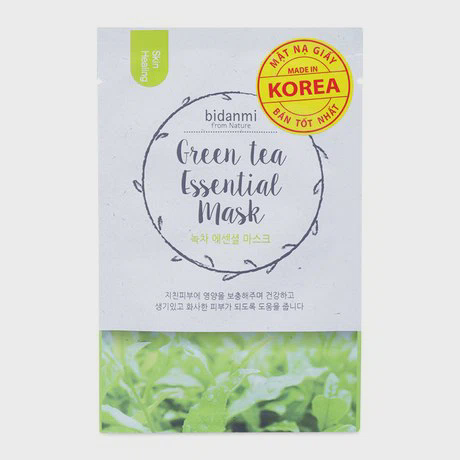 Mặt nạ giấy dưỡng da tinh chất trà xanh Bidanmi Greentea Essential (25g)