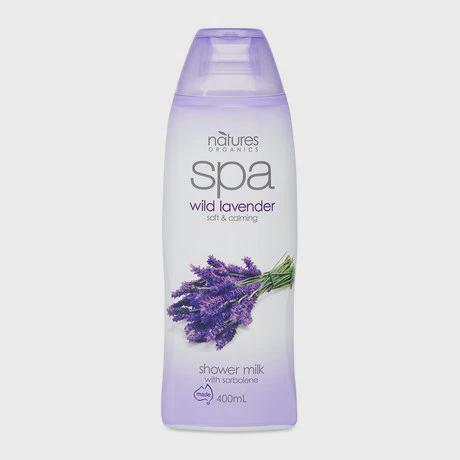 Sữa tắm hoa oải hương thư giãn Natures Organics Wild Lavender Shower Milk 400ml