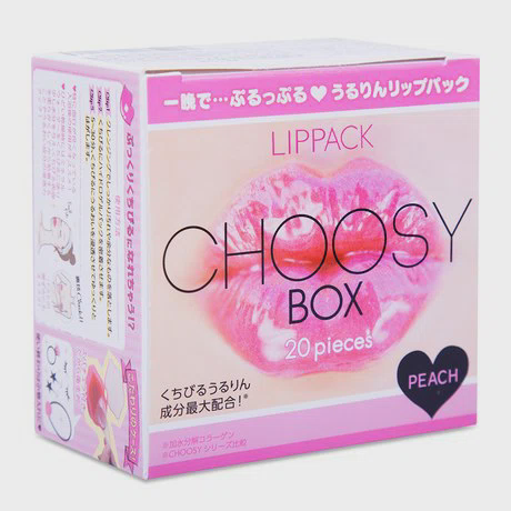 Mặt nạ dưỡng môi, hỗ trợ giảm thâm Choosy Lippack Box Peach (Hộp 20 miếng x 60ml)