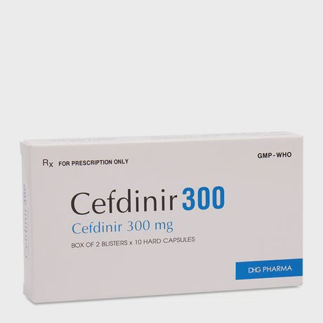 Cefdinir 300mg (Hộp 2 vỉ x 10 viên)